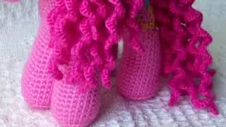 Розовая пони амигуруми