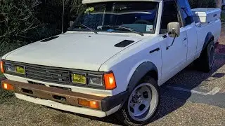 1982 Datsun 720 King Cab gets tires and wheels