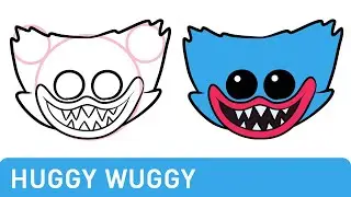 How to draw Huggy Wuggy