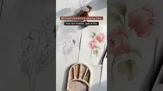 My floral drawing and watercolor courses are opening soon. Join the waitlist #watercolor #tutorial