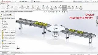 Simple carton box direction changing conveyor design in solidowrks