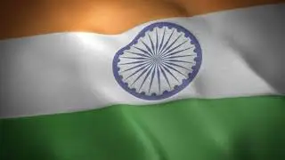 India Flag - Realistic - Waving Flag - Full HD - 1080 - Seamless Loop