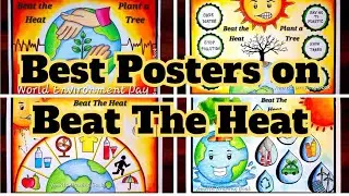Heat Wave Drawing ideas | Beat the heat poster for drawing competition | Chart Project making easy