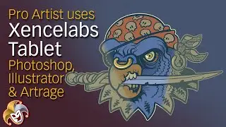 A Professional Artist uses a Xencelabs Tablet with Photoshop, Illustrator and Artrage