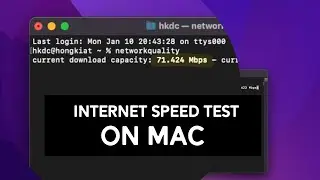 Internet Speed Test on macOS Monterey