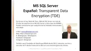 MS SQL Server :: Español: Transparent Data Encryption (TDE)