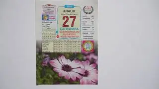 27 aralık 2023 çarşamba günü takvim yaprağı