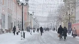 Зима в Нижнем Новгороде 2023, метель и снег на улицах города