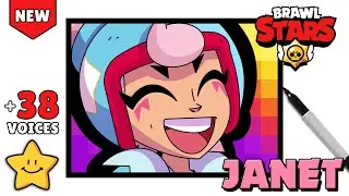 How To Draw JANET 🚀 | Icon | Brawl Stars | New Brawler | Voice Lines