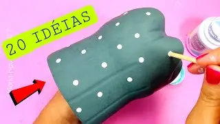 IDEIAS COM GARRAFA PLÁSTICA  COMPILADO 20 IDÉIAS - 