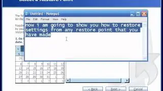 How to make backup in windows xp and restore from that backup