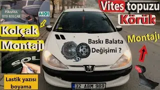 Peugeot 206`mızın Baskı Balatasını Değiştirdik? | Vites Topuzu ve Körüğünü Değiştirdik-Kolçak Montaj