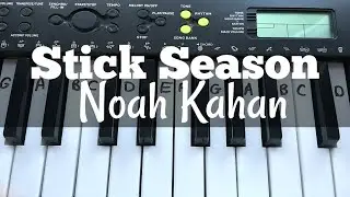 Stick Season - Noah Kahan | Easy Keyboard Tutorial With Notes