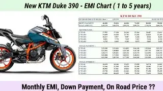 KTM Duke 390 EMI, Down Payment, Price || Duke 390 new model on road price
