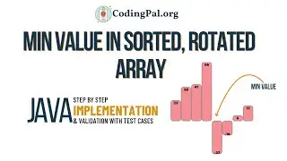 Minimum value in a sorted rotated array JAVA implementation || 100 Days DSA || CodingPal.org