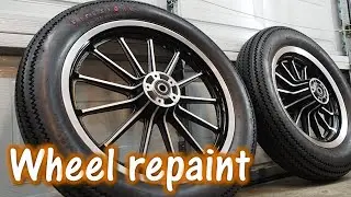 Harley-Davidson Cast Wheel Repaint.I painted it slightly different from the stock.