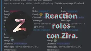 Tutoriales Bots - Zira (Reaction Roles)