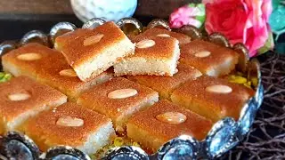 Basbusa Namoura Recipe Revani tatlisi Arabic semolina cake Namura Harissa