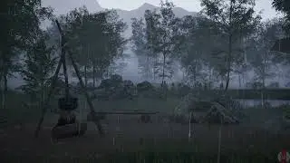 Rain and thunder sounds - Camp fire scene - Nature Sounds - Sunrise - Epic ASMR