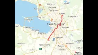 Санкт-Петербург с юга на север