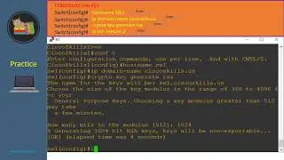 Secure switch VTY access using SSH