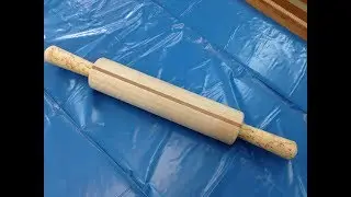Скалка из груши с вращающимися ручками
