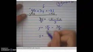Standard to Slope-Intercept Form