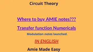 Transfer Function /Where to buy Amie section-A Notes??? 🤔🤔🤔/ Modulation Institute Notes.