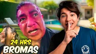 24 HORAS DE BROMAS A MI PAPA *se enoja*
