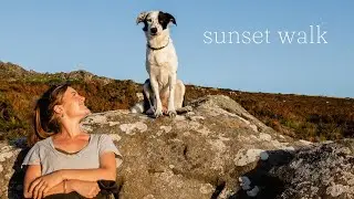sunset and dinner on purple hills