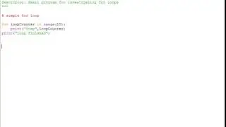 FOR Loops