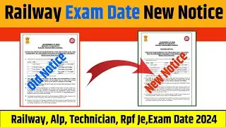 Railway New Exam Date 2024 || Alp, Technician,Rpf,Si,Exam Calendar