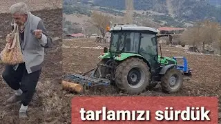 TARLA NASIL SÜRÜLÜR ~EKİN EKTİK TARLAYA HEYBEDEKİ BİDERİ SALLAYA SALAYA #köy