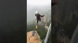 Would you go bungee jumping overlooking gorgeous waterfalls in 📍#Brazil ?😲  🎥 @SALTO DE PÊNDULO ...