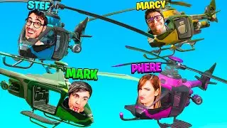 4 ANGOLI DELLA MAPPA CON GLI ELICOTTERI! - FORTNITE *CHALLENGE*