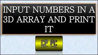 BlueJ | Input numbers in a 3D array and print it | Transistor World