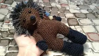 Ежик крючком. Игрушка своими руками (часть 5).
