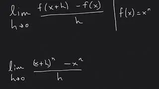 Power Rule for Derivatives Proof with Limit Definition of Derivative