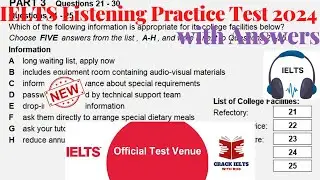 IELTS Listening Actual Test 2024 with Answers | 29.08.2024