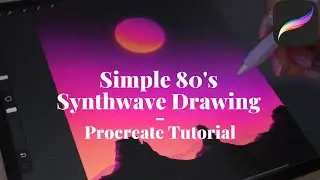 Simple 80's Synthwave Drawing - Procreate Tutorial