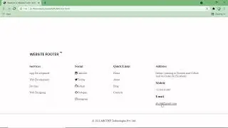 Responsive Website Footer With Html And CSS||Source Code