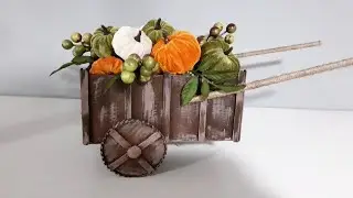 красивая ТЕЛЕГА из КАРТОНА