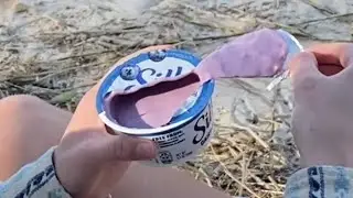 When you rip the yogurt lid…