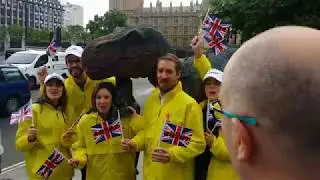 Hire a Dinosaur - at London New Years Day Parade - prep day with CreatureEvents.com