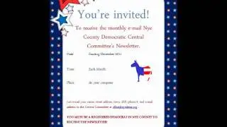 Invitation to Democrats' Newsletter