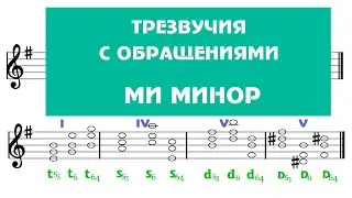ТРЕЗВУЧИЯ с обращениями - МИ МИНОР - минорные трезвучия