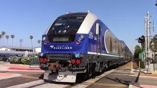 Railfanning Oceanside and Carlsbad Village, CA w/ UP Pullman Private Car!