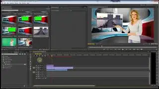 How to make modern virtual News Studio background tutorial