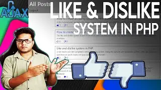 Like and dislike system in PHP, AJAX, and MYSQL like Facebook and YouTube | PHP Like Unlike