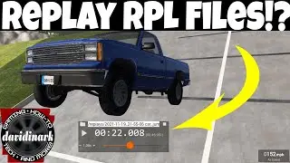 How to play BeamNG Drive - RPL Files - What to do with Replay Files